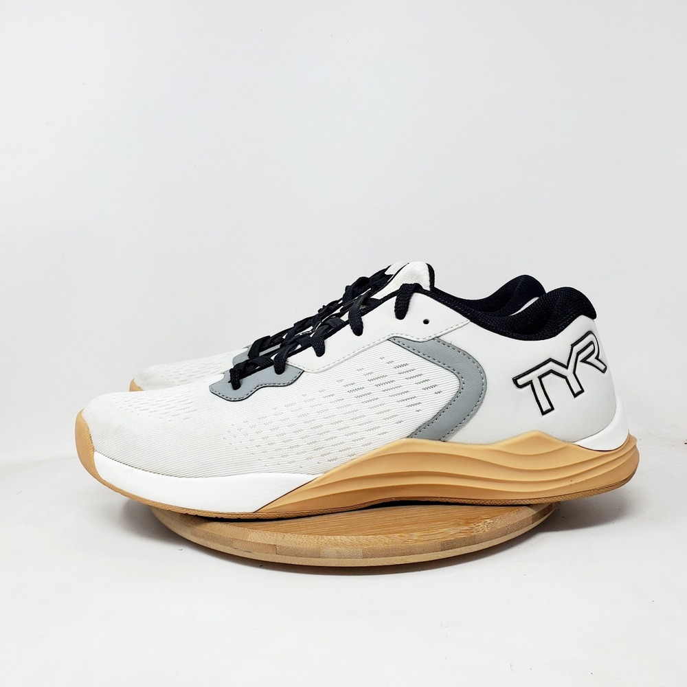 TYR CXT-1 Shoes Mens 11 White Grey Lace Up Tennis Trainer Sneaker